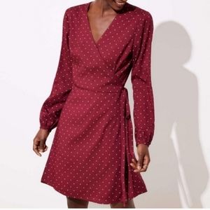 Maroon LOFT wrap dress